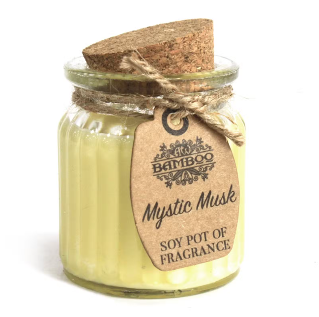 Vela de Soja Natural em Pote de Vidro