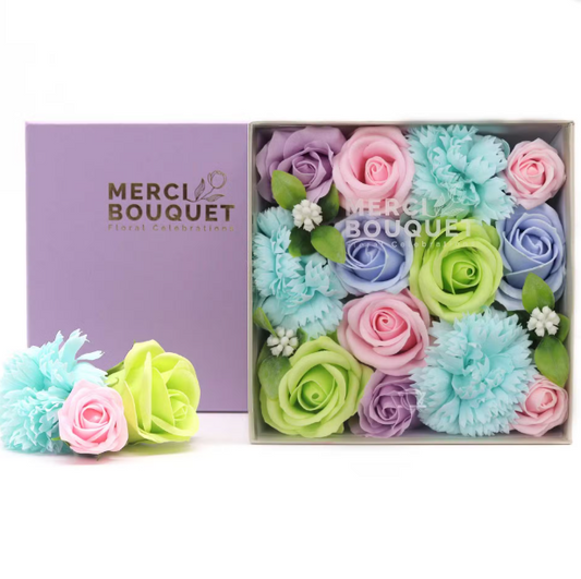 Soap Flowers Gift Boxes - Quadrada