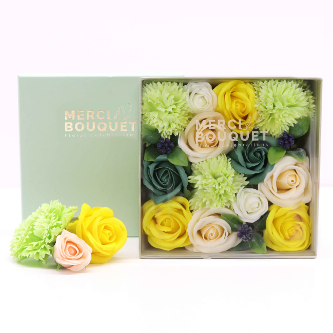 Soap Flowers Gift Boxes - Quadrada