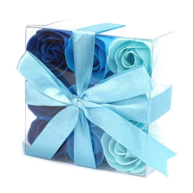 Caixa de 9 Rosas de Sabonete