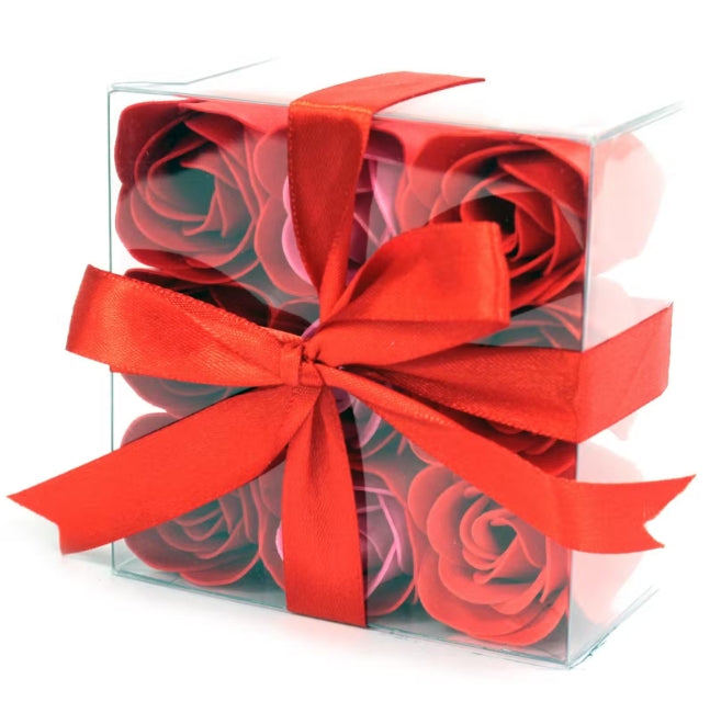 Caixa de 9 Rosas de Sabonete