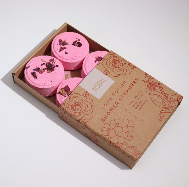 Zen Shower Steamers – Conjunto Aromático de 4 Pastilhas