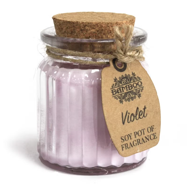 Vela de Soja Natural em Pote de Vidro