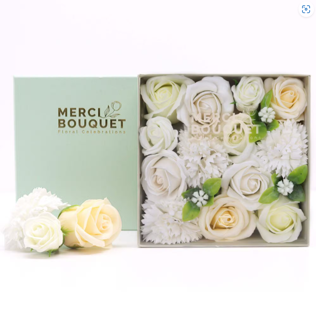 Soap Flowers Gift Boxes - Quadrada